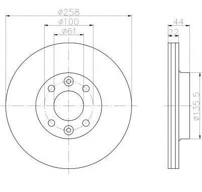 DISK AYNASI ON CLIO IV SYMBOL LOGAN LOGAN MCV SANDERO (258MM)(HAVALI)(4 BİJON) 402062212R 402063149R 402067615R