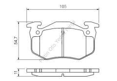ARKA FREN BALATASI DISK PEUGEOT: 106-205-206-306