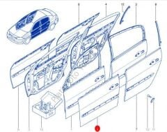Renault Megane 2 Sol Ön Kapı Sacı 7751473737
