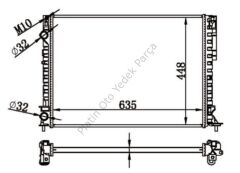 SU RADYATORU LAGUNA I 2.0 16V F4R 1.6 16V K4M 1.8I 16V 7701049754