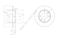 ON FREN DISKI LOGAN 1.4 MPI 04-K7J 710 R9 R11 ( 238 - 12-10,5 MM ) 7700704705