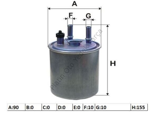 MAZOT FILTRESI (SONDASIZ) KANGO 1.5DCI LAGUNA III 1.5DCI 2.0DCI 8200638748