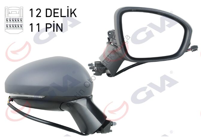 DIS DIKIZ AYNASI SAG ELEKTRIKLI ISITMALI SINYALLI KATLANIR SENSORLU CLIO V (19-) 963017280R 963742692R 963651460R