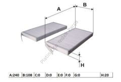 KABIN FILTRESI CIFTLI KANGOO 1.5DCI 1.6 16V MASTER IV 2.3DCI 7701209837