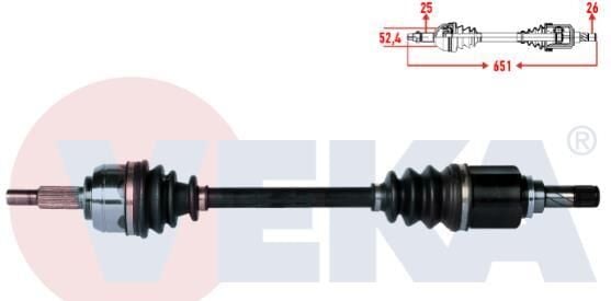 KOMPLE AKS SOL ON DACIA DOKKER 1.5 DCI UZUNLUK 651mm 2012-