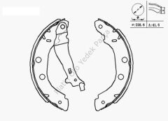 ARKA FREN BALATASI PAPUCLU LEVYELI KANGO 98-08 PRIMERA 96-02 7701208063