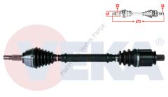 KOMPLE AKS SOL ON MEGANE II (BM0/1,CM0/1) 1.6i 16v A-T UZUNLUK 673mm 2002-2008 8200613829 8200267041 8200283034 8200287545 8200613828 82006