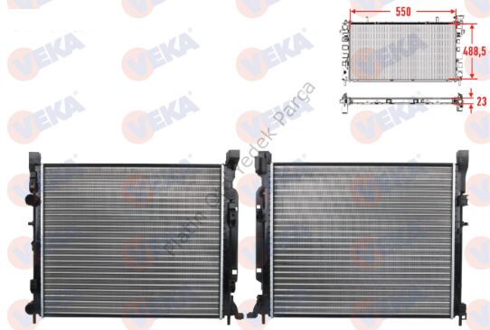 SU RADYATORU MEKANIK KANGOO (KW0/1) 1.5 DCI 6 VITES M-T AC+ 2008- 4155000102 8200455801