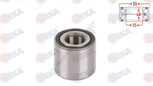 ARKA TEKERLEK RULMANI SOL-SAG ABSSIZ FLUENCE (L30) 1.5 DCI 25X55X48 2009- 7701208059