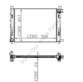RADYATOR 26MM CLIO IV CAPTUR DOKKER DUSTER LOGAN MCV II LODGY SANDERO II 1.5DCI 1.6 214100055R 214105423R 214106630R 8660003460 214100078R