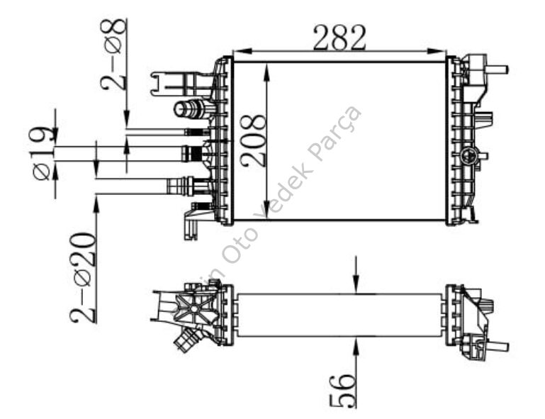 TURBO RADYATORU INTERCOOLER SANDERO II EXPRESS DUSTER II LODGY 1.5 K9K 214106421R