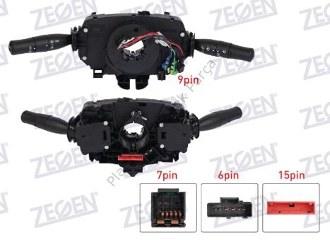 FAR SILECEK KUMANDA KOLU KOMPLE 15+7+6+9 PIN MEGANE II 2002-2008