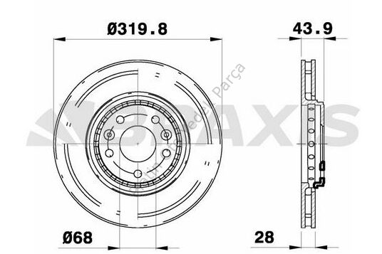 ON FREN DISK TAKIMI TALISMAN LAGUNA III MEGANE IV 402064155R 402060003R