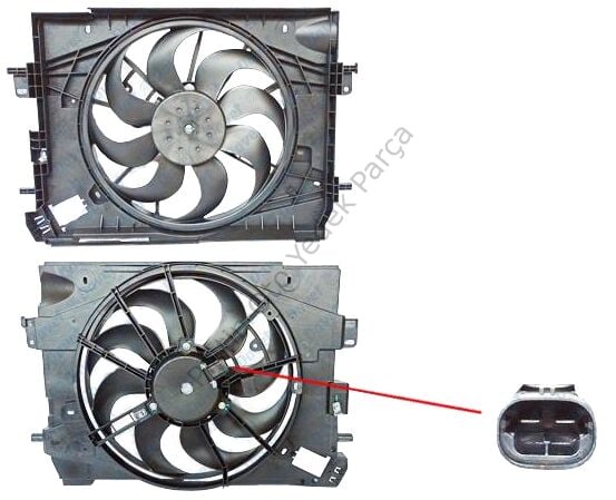 FAN MOTORU SU+KLIMA DAVLUMBAZLI KLIMALI CLIO IV 1.5DCI TEK FANLI 214816812R 214753416R 214819521R