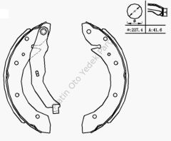 ARKA FREN BALATASI PAPUCLU LEVYELI BUYUK TIP MEGANE 1.4 1.6 2.0 LAGUNA 1.8-2.0 8567108567 7701205339