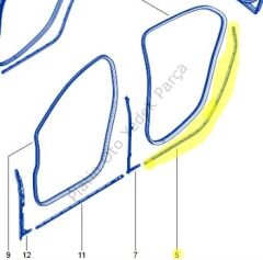 SOL ARKA KAPI TOZ FITILI (2020-2024) MEGANE IV 828314012R