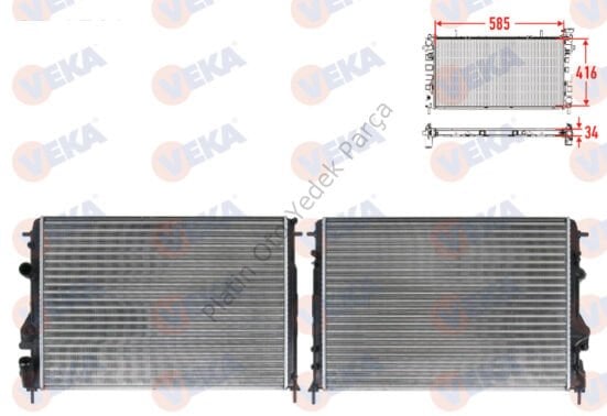 SU RADYATORU MEKANIK DACIA LOGAN (LS) 1.5 DCI M-T 2004-2012 8200189288