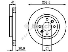 ON FREN DISK TAKIMI MEGANE CLIO I II KANGO 259MM 8201464598 7701206339 6001548578 7701205653