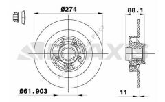 ARKA FREN DISK AYNASI RENAULT KANGOO 432025057R