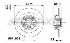 ARKA FREN DISK AYNASI RENAULT KANGOO 432025057R