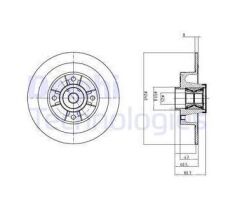 ARKA FREN DISKI RULMANLI 240-4MM (ADET) CLIO III MEGANE II 1.2I 1.4I 1.5DCI 1.6I-2.0I 7701207823