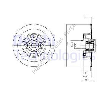 ARKA FREN DISKI RULMANLI 240-4MM (ADET) CLIO III MEGANE II 1.2I 1.4I 1.5DCI 1.6I-2.0I 7701207823