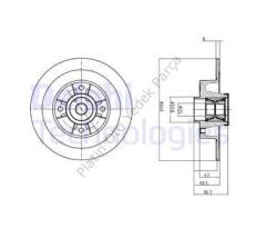 ARKA FREN DISKI RULMANLI 240-4MM (ADET) CLIO III MEGANE II 1.2I 1.4I 1.5DCI 1.6I-2.0I 7701207823