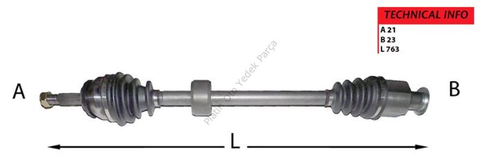 AKS SAG ABSSIZ 700071 SANDERO LOGAN 1.4I-1.6I 04- 8201045819 8200985007