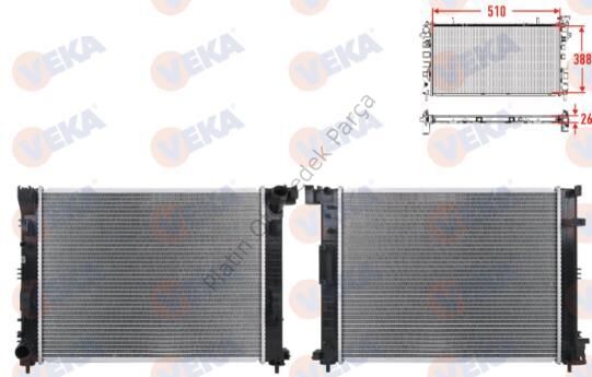 SU RADYATORU BRAZING RENAULT CLIO V 1.5 BLUE DCI 214103473R