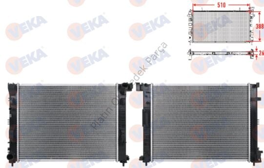 SU RADYATORU BRAZING RENAULT CLIO V 1.5 BLUE DCI 214103473R