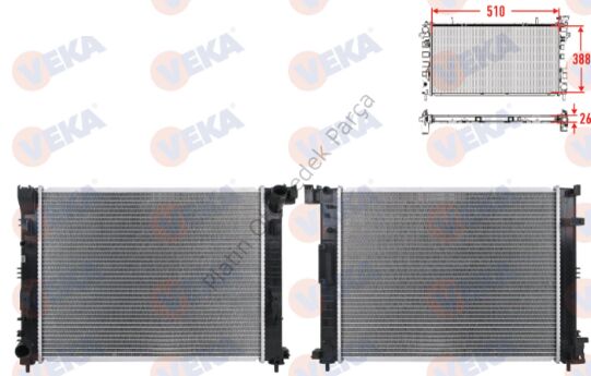 SU RADYATORU BRAZING RENAULT CLIO V 1.5 BLUE DCI 214103473R