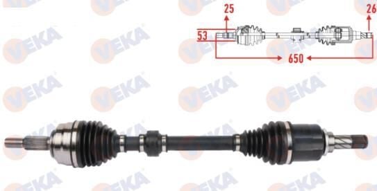 KOMPLE AKS SOL ON UZUNLUK 650mm CLIO V (B7_) 1.0 TCe 100 (B7MT) 391016789R