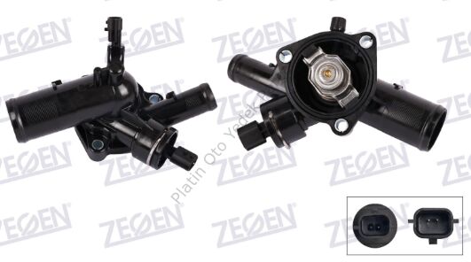TERMOSTAT KOMPLE CIFT MUSURLU PLASTIK 108 °C CLIO III 1.2i 16v 2005-2012 8200400294