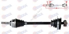 KOMPLE AKS SOL ON CLIO II (BB0/1/2,CB0/1/2) 1.5 DCI ABSLI 26 DIS UZUNLUK 630 mm 1998-2005 391014440R 391017022R 7700106015 7700106017 8200844447