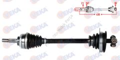 KOMPLE AKS SOL ON CLIO II (BB0/1/2,CB0/1/2) 1.5 DCI ABSLI 26 DIS UZUNLUK 630 mm 1998-2005 391014440R 391017022R 7700106015 7700106017 8200844447