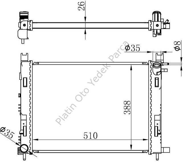 SU RADYATORU CLIO IV 12> CAPTUR 13 214100078R