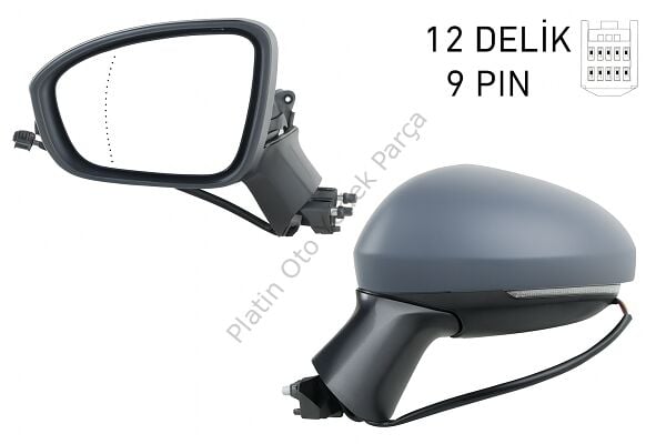 DIS DIKIZ AYNASI SOL ELEKTRIKLI+ISITMALI+SINYALLI+KATLANIR CLIO V 963027553R 963737470R 963668339R