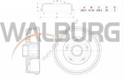 FREN KAMPANASI ARKA RULMANLI ABS OKUYUCULU 5 DELIK 260,5X61,93X228,5X92 432005445R 432008310R 432007075R 432008208R