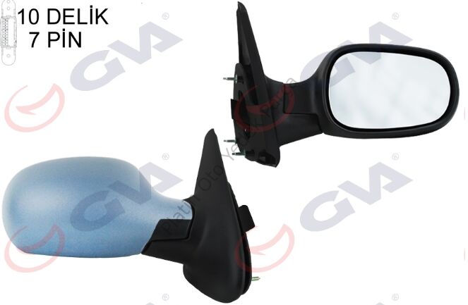 DIS DIKIZ AYNASI SAG MEGANE 99> ELEKTRIKLI+ISITMALI+SENSORLU+ASTARLI 7 FIS 7700431470 8200074440