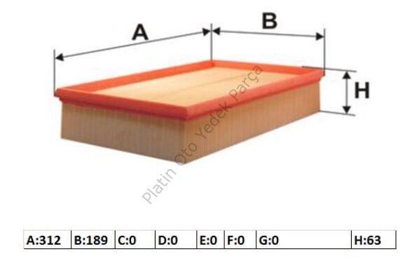 HAVA FILTRESI VW TRANSPORTER 03- 7H0129620