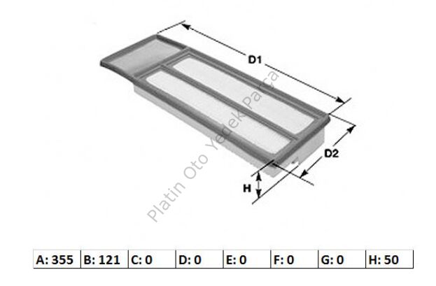 HAVA FILTRESI POSETLI KOLI SUNGERLI BASAMAKLI DOBLO LINEA YM. EGEA 1.3 MJT