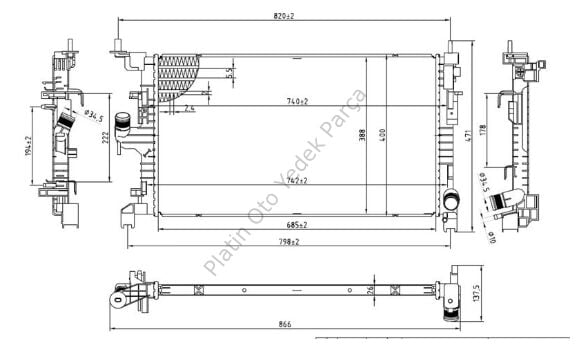 SU RADYATORU MANUEL EXPRESS DUSTER II 1.5 K9K 214105803R