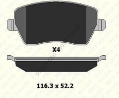 FREN BALATASI ON CLIO III DUSTER MODUS 2004> 7701208422 410608481R 4154210510 41060AX625
