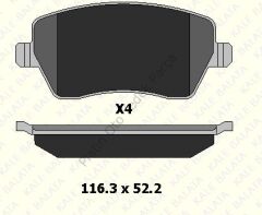 FREN BALATASI ON CLIO III DUSTER MODUS 2004> 7701208422 410608481R 4154210510 41060AX625