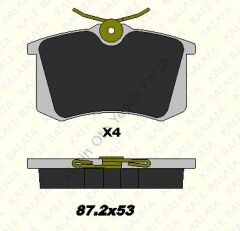 FREN BALATASI ARKA 15 MM MEGANE II 1J0698451 191698151A
