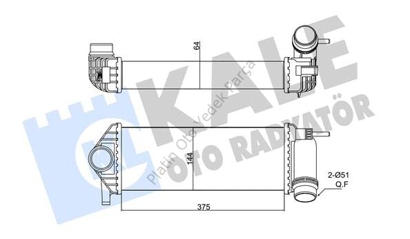 TURBO RADYATORU INTERCOOLER KANGOO 1.2TCE 1.5DCI 08- 144961489R 144963234R