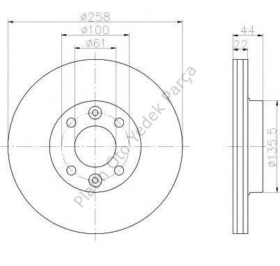DISK AYNASI ON CLIO IV SYMBOL LOGAN LOGAN MCV SANDERO (258MM)(HAVALI)(4 BİJON) 402062212R 402063149R 402067615R