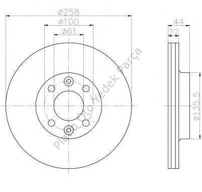 DISK AYNASI ON CLIO IV SYMBOL LOGAN LOGAN MCV SANDERO (258MM)(HAVALI)(4 BİJON) 402062212R 402063149R 402067615R
