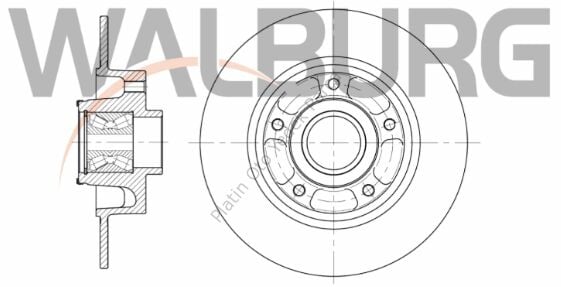 FREN DISKI ARKA DUZ MEGANE III (KZ0/1) 1.6i 16v MANYETIK ABS HALKALI PORYALI RULMANLI 5 BIJON 260X8X62X86 2008-2015 432000010R 432006506R 432007556R