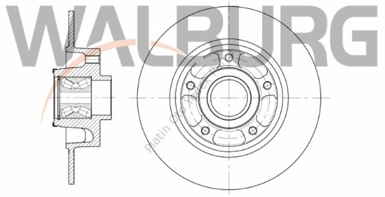 FREN DISKI ARKA DUZ MEGANE III (KZ0/1) 1.6i 16v MANYETIK ABS HALKALI PORYALI RULMANLI 5 BIJON 260X8X62X86 2008-2015 432000010R 432006506R 432007556R